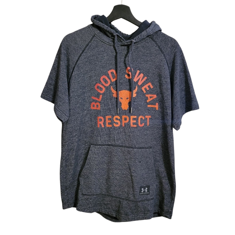 Under Armour Project Rock Gray Short Sleeve Sweatshirt